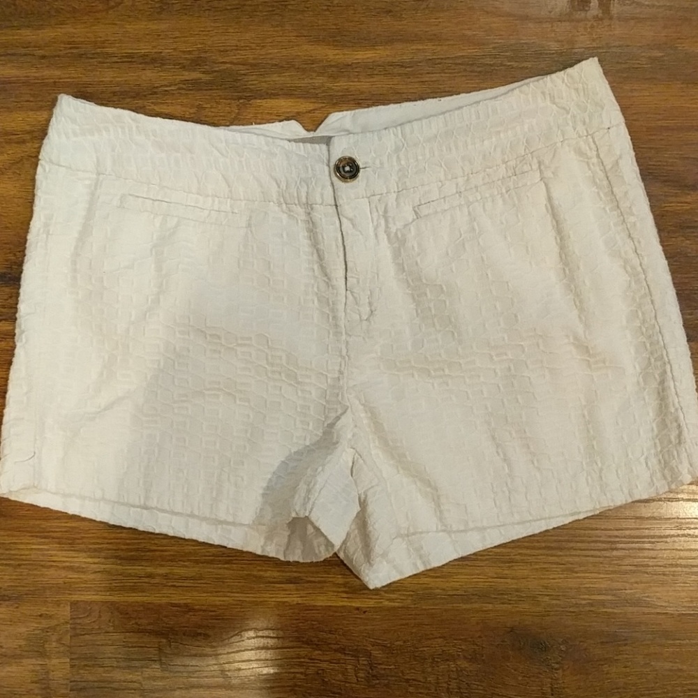 Banana republic white textured cotton shorts sz 8